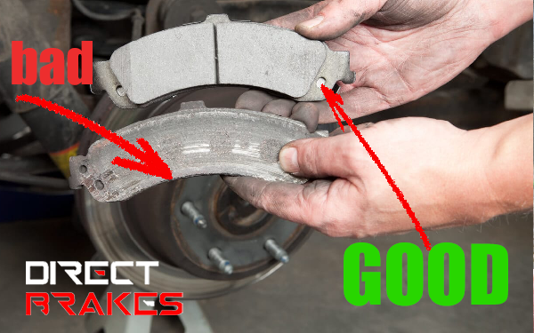 Brake pad thickness comparison