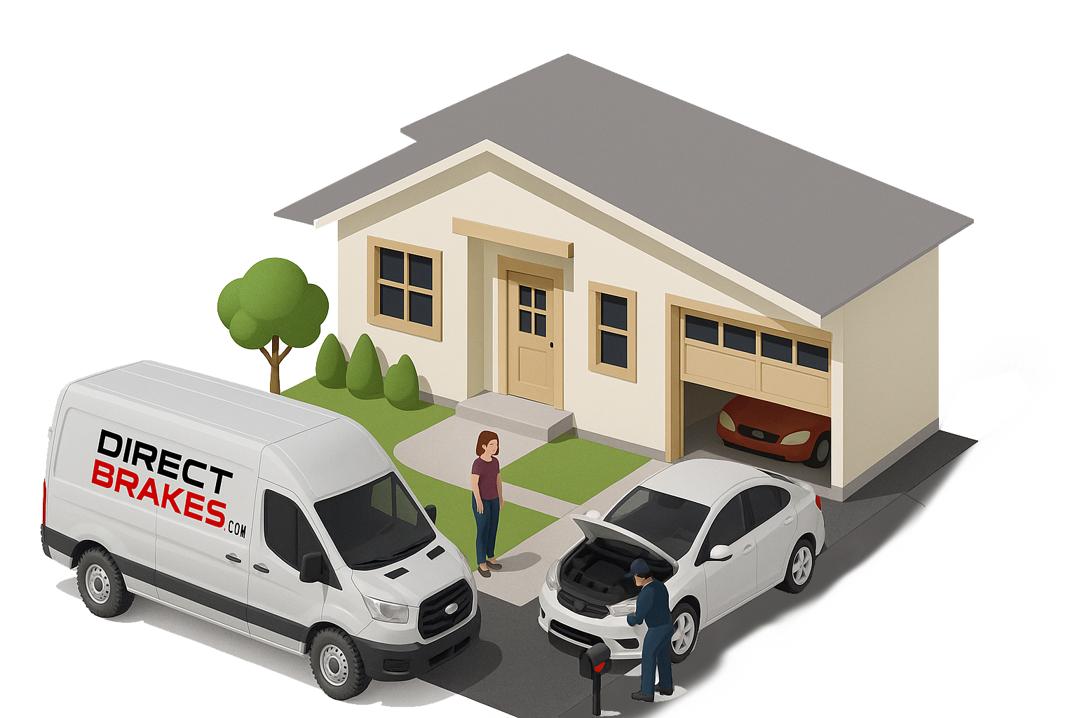 Technician performing mobile oil change